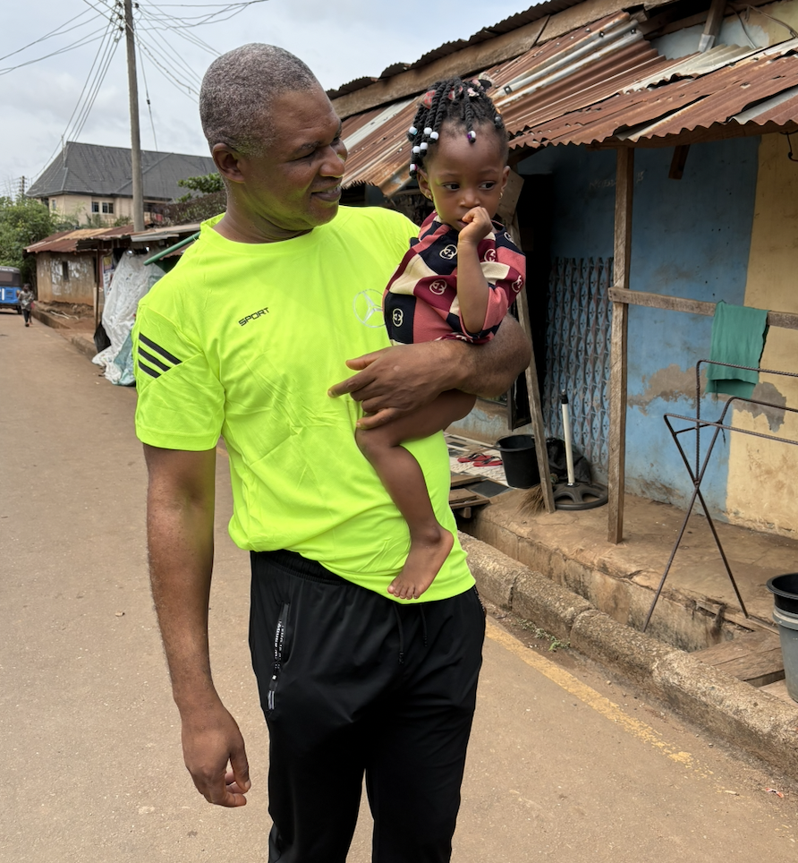 Bishop Collins on the road in Nigeria.